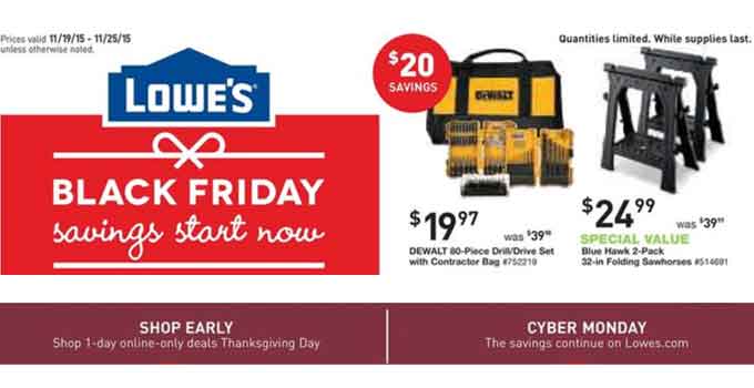 Lowe’s Black Friday Ad Is Live