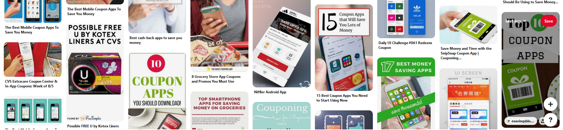 Free internet apps allowing for coupons