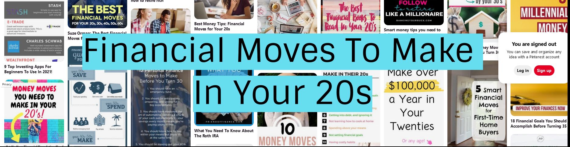 Financial Moves To Make In Your 20s