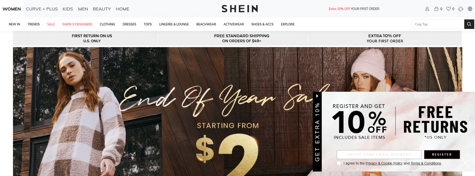 Shein Free Shipping Code November 2023 CouponLab